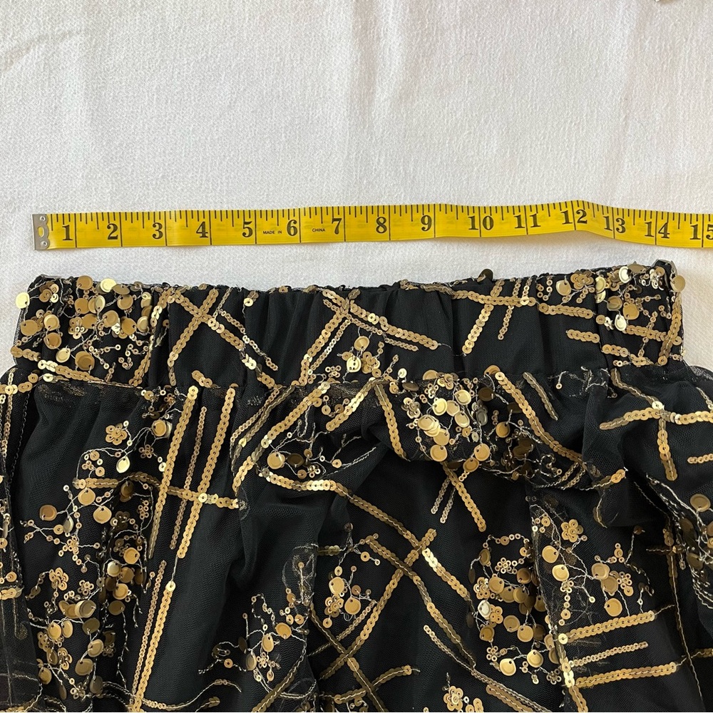 NWT Making the Cut Winning Look S2 Ep 7 Andrea Salazar black & gold skirt size M - Picture 13 of 14